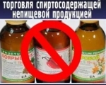 Приостановление реализации спиртосодержащей непищевой продукцией